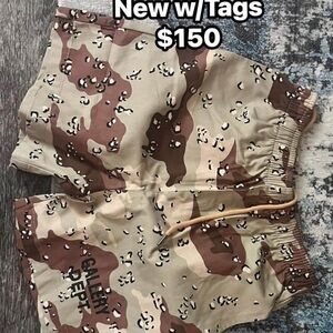 Gallery Dept. Desert Camo Drawstring Shorts - Neutral Brown/Tan Medium New w Tag